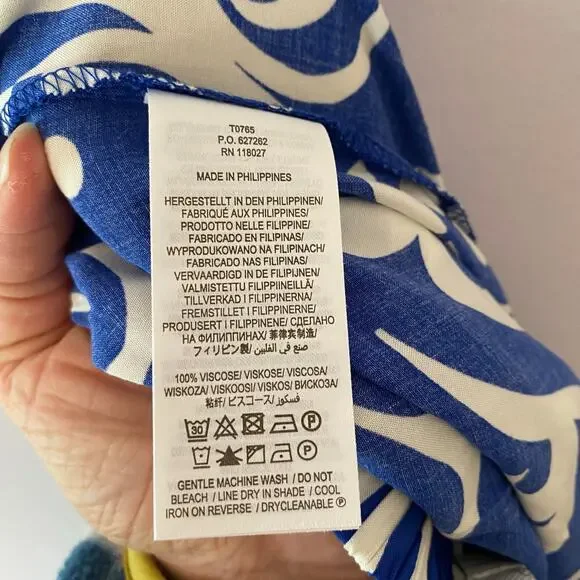 Boden Blue Caithness Wide Leg Crop Pants White Floral Tropical Vacation Women 2 - Picture 13 of 13